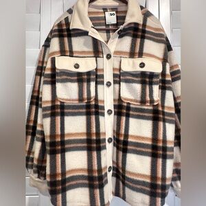 Women's Plaid Teddy Sweater